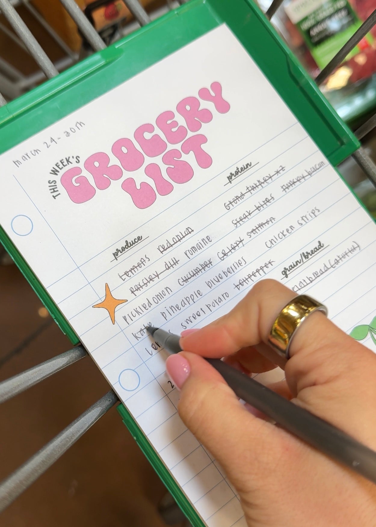 Grocery List Notepad