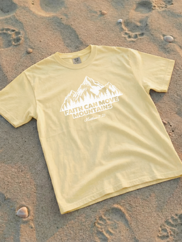Faith Can Move Mountains Graphic Tee | Christian T-shirt