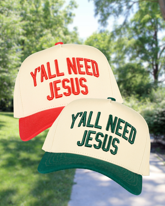 Y'all need Jesus Trucker Hat | Embroidered Hat