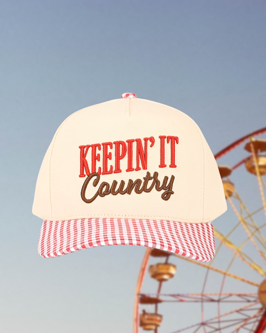 Keepin' It Country Trucker Hat | Embroidered Hat 