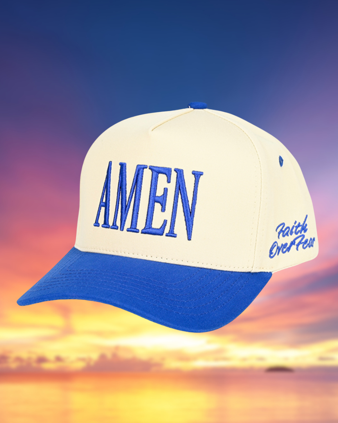 Amen Faith Over Fear Trucker Hat | Embroidered Hat