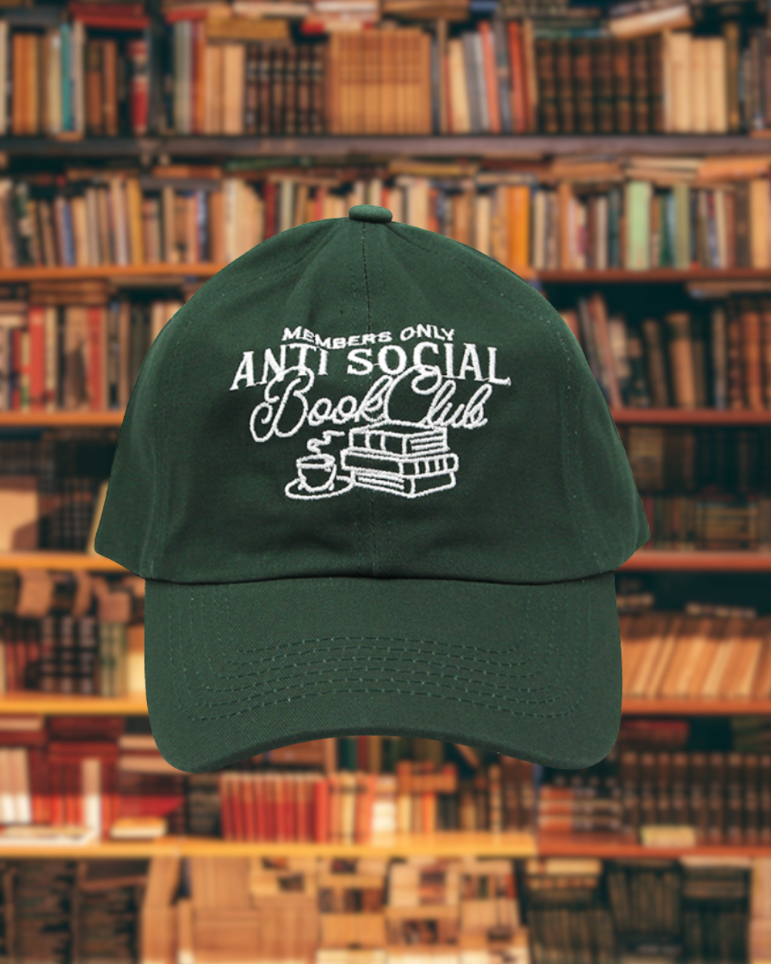 Antisocial Book Club Baseball Cap | Embroidered Hat
