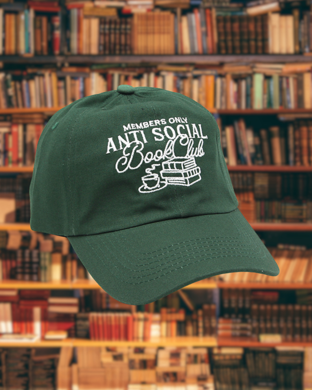 Antisocial Book Club Baseball Cap | Embroidered Hat