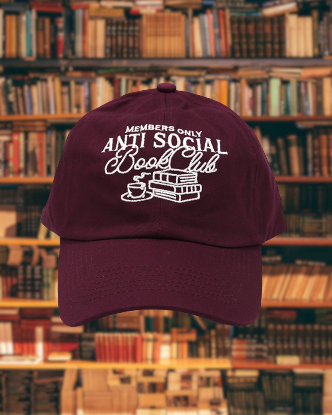 Antisocial Book Club Baseball Cap | Embroidered Hat